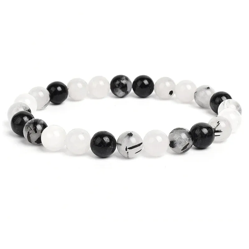 Natural Stone Beads Amethysts Crystal Quartz  Bracelets