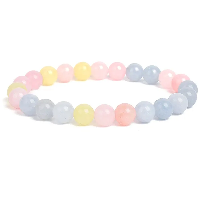 Natural Stone Beads Amethysts Crystal Quartz  Bracelets