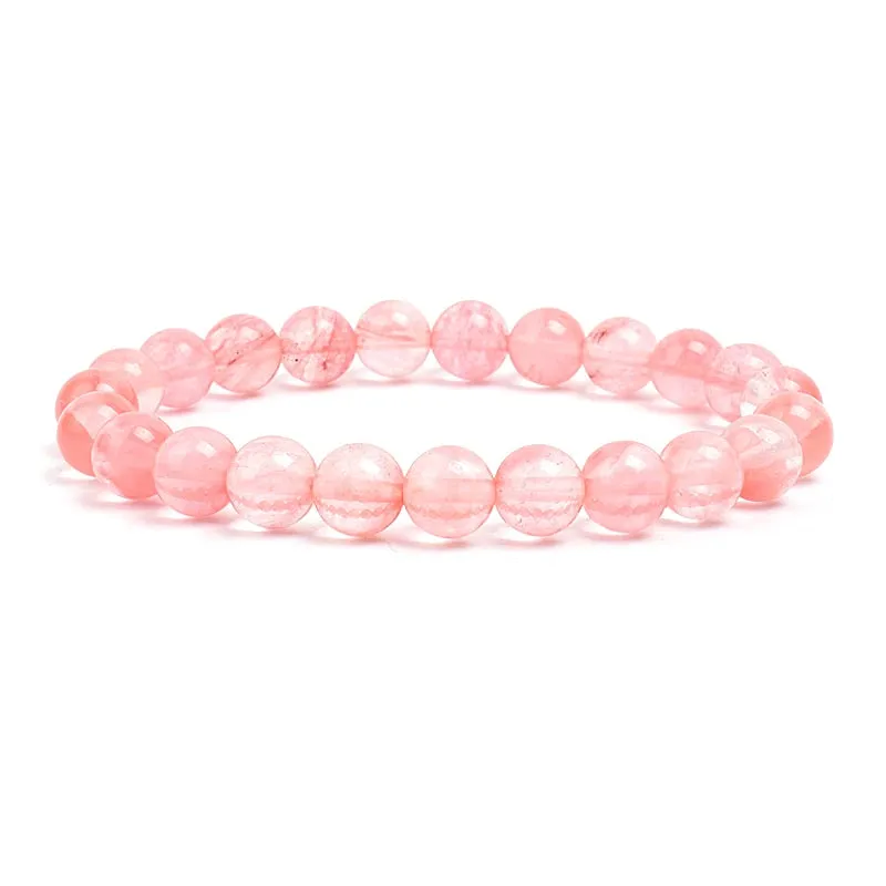 Natural Stone Beads Amethysts Crystal Quartz  Bracelets