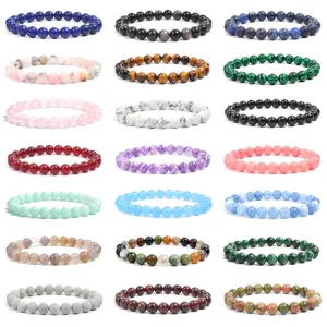Natural Stone Beads Amethysts Crystal Quartz  Bracelets