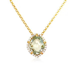 PANORAMA Necklace (1260) - Prasiolite / YG