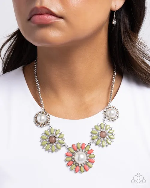 Paparazzi Necklace ~ Trio Tycoon - Green