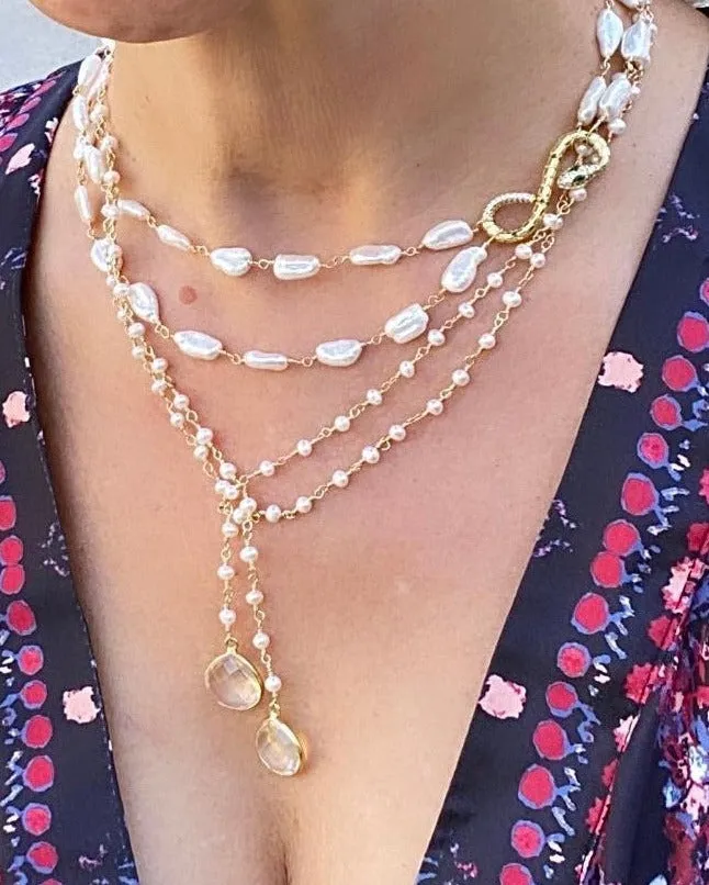 Pearl Necklace with Serpent