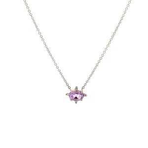 Rose de France Amethyst and Diamond Accent Necklace