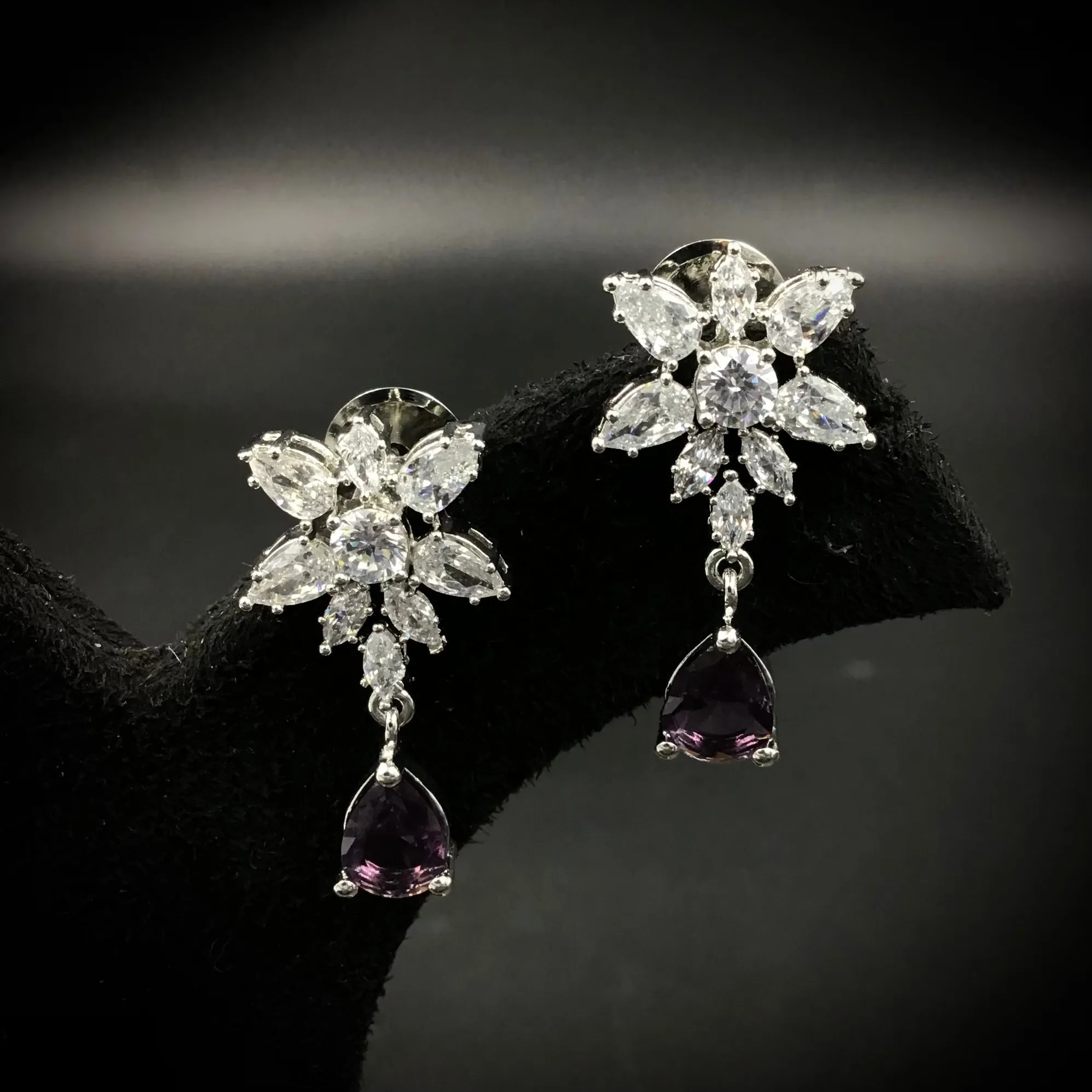 Round Neck Zircon/AD Necklace Set 6198-08