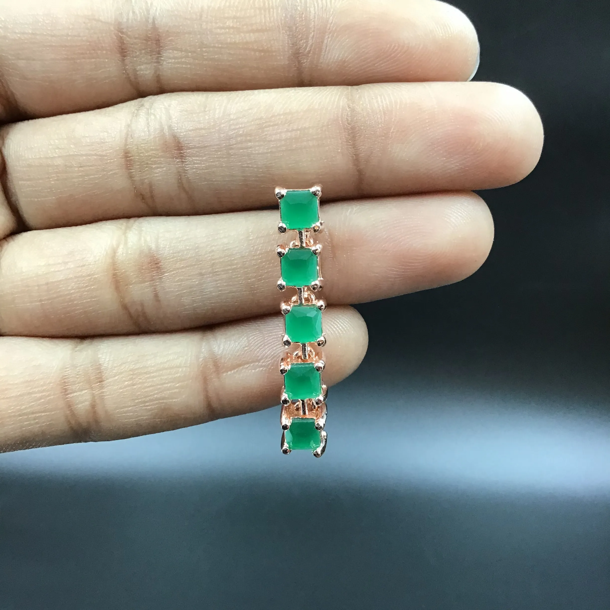 Round Neck Zircon/AD Necklace Set 6201-08