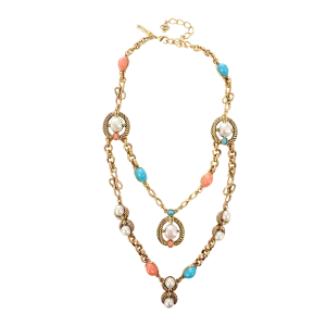 Russian Gold Pearl Necklace