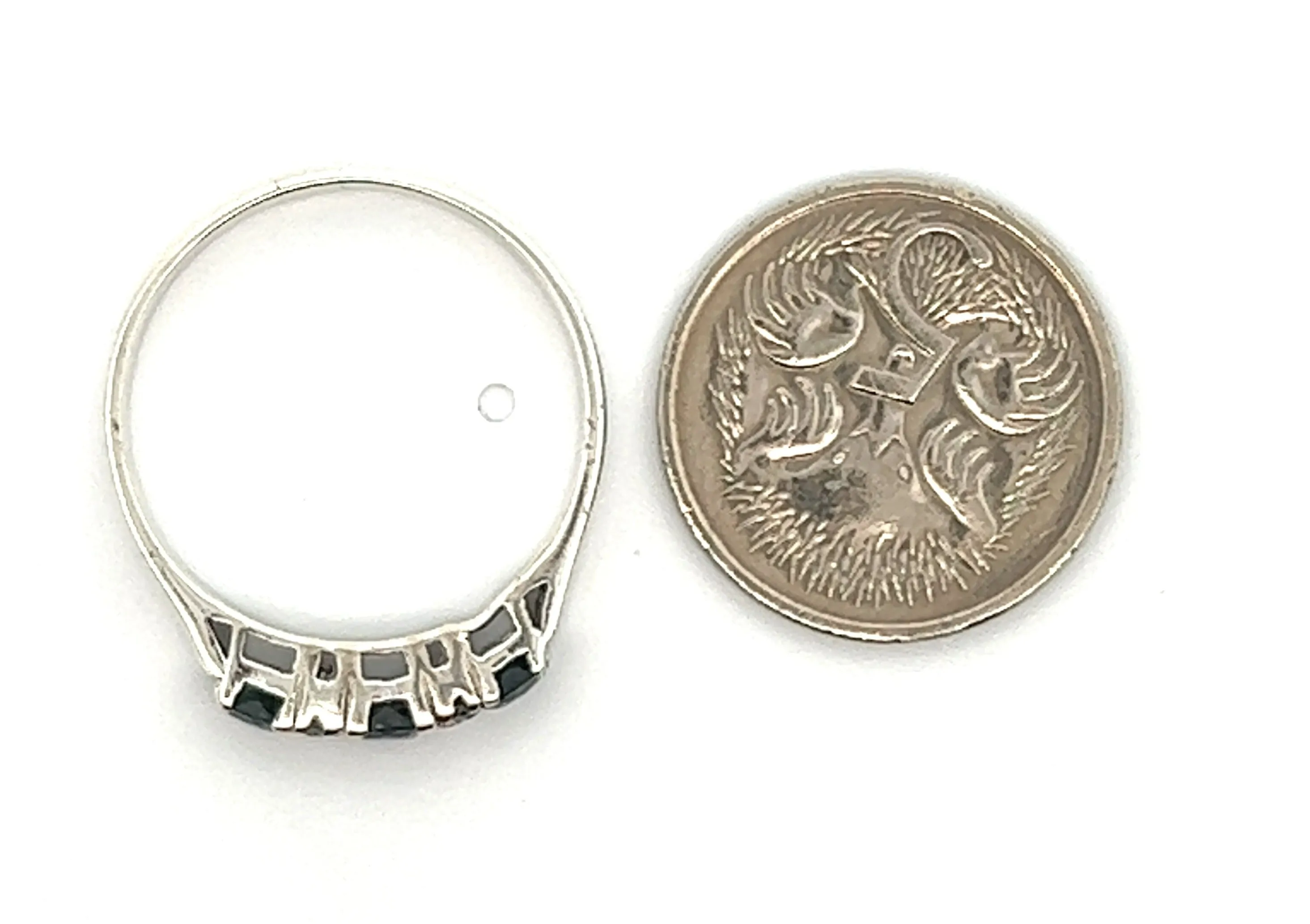 Sapphire & 925 Sterling Silver Ring