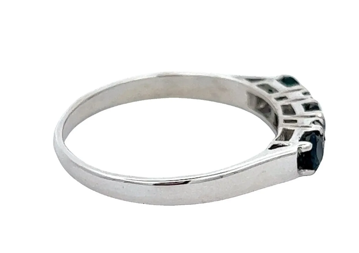 Sapphire & 925 Sterling Silver Ring