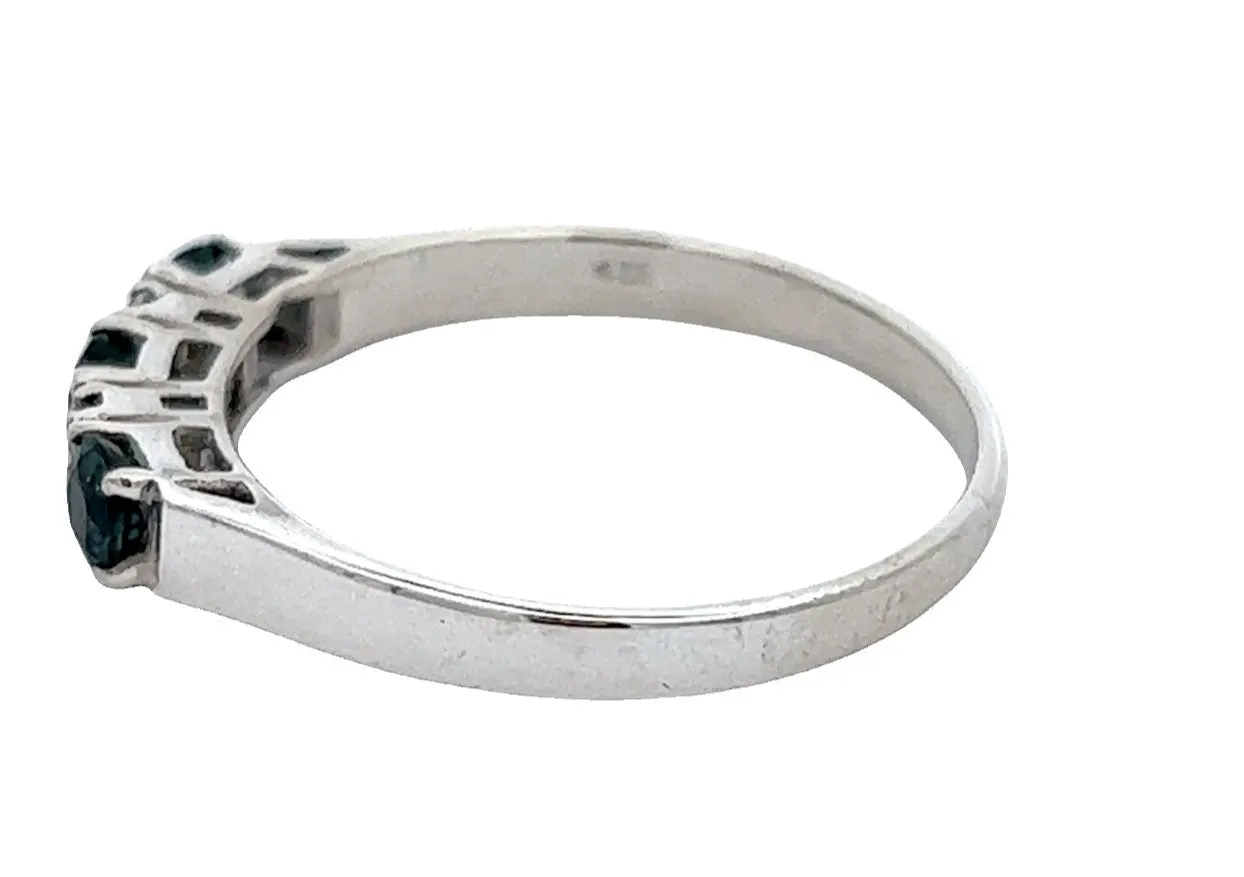 Sapphire & 925 Sterling Silver Ring