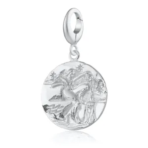 Silver Aquarius Zodiac Charm