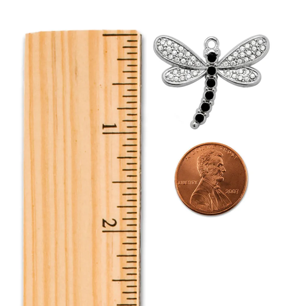 Silver Dragonfly Charm Dangle Earrings