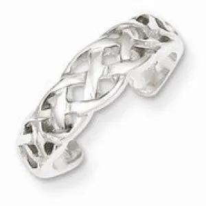 Sterling Silver Celtic Weave Toe Ring