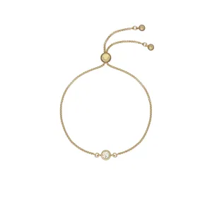 ted baker sarsa: plain crystal bracelet gold & clear crystal