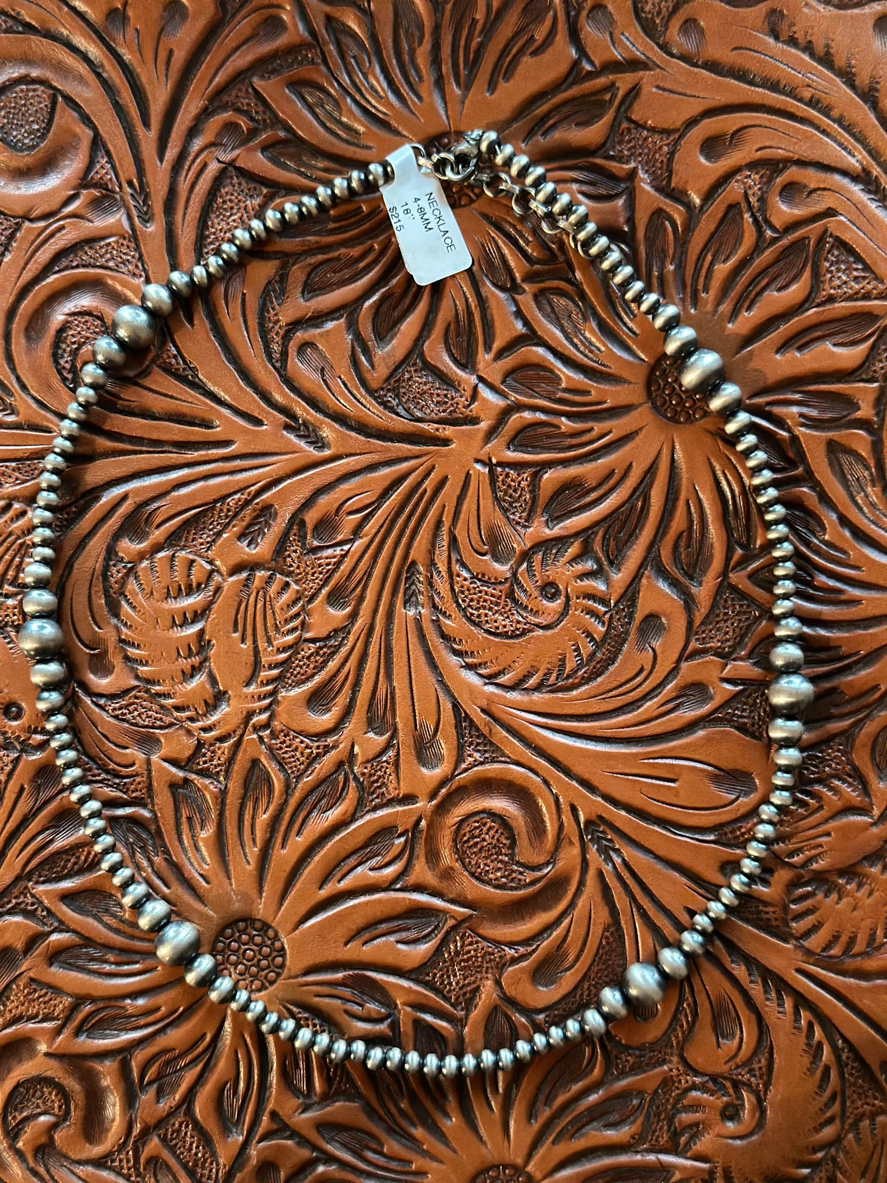 The Southwest Style Sterling Silver NA Pearl Necklace
