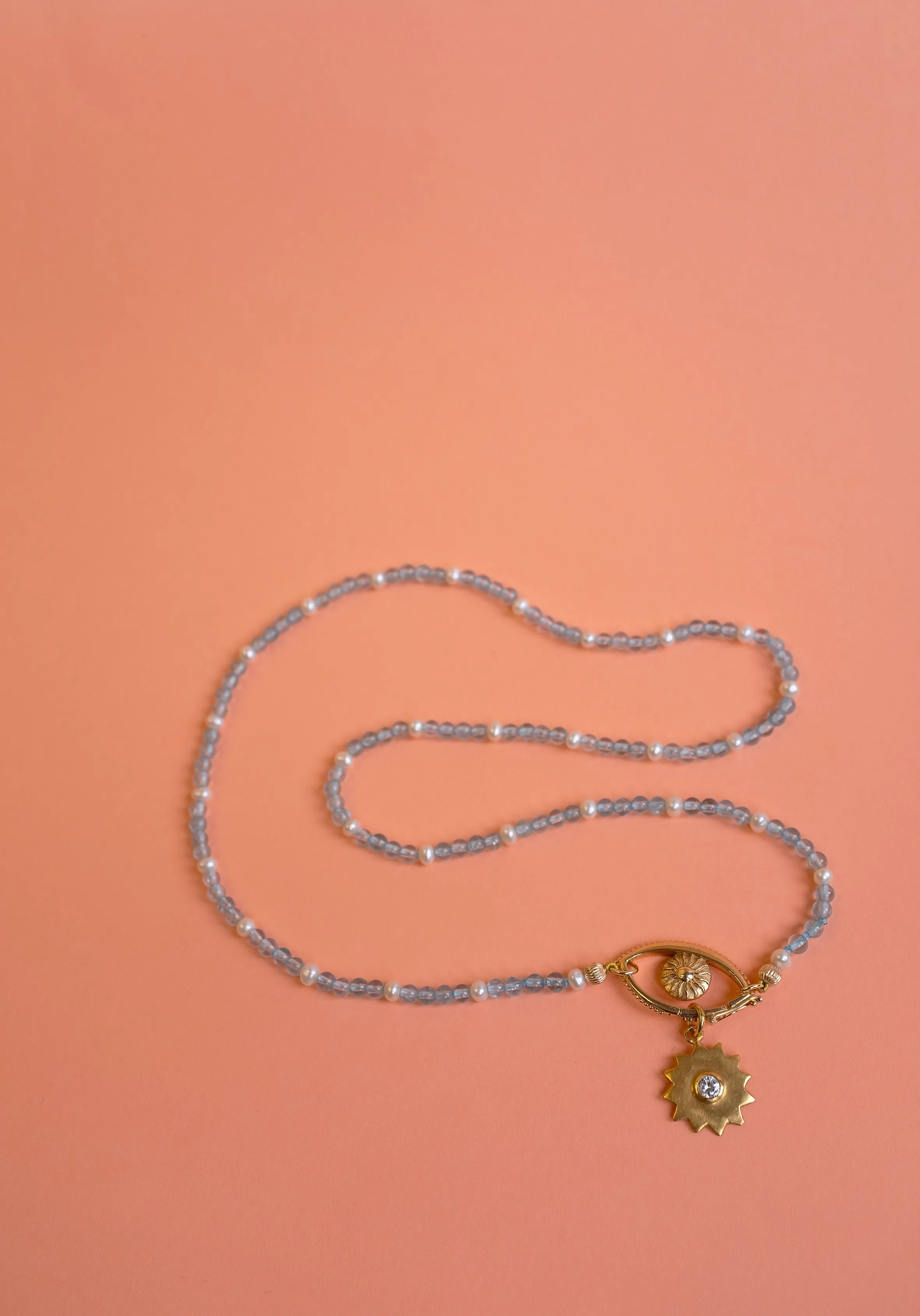 Topaz Pearl Necklace