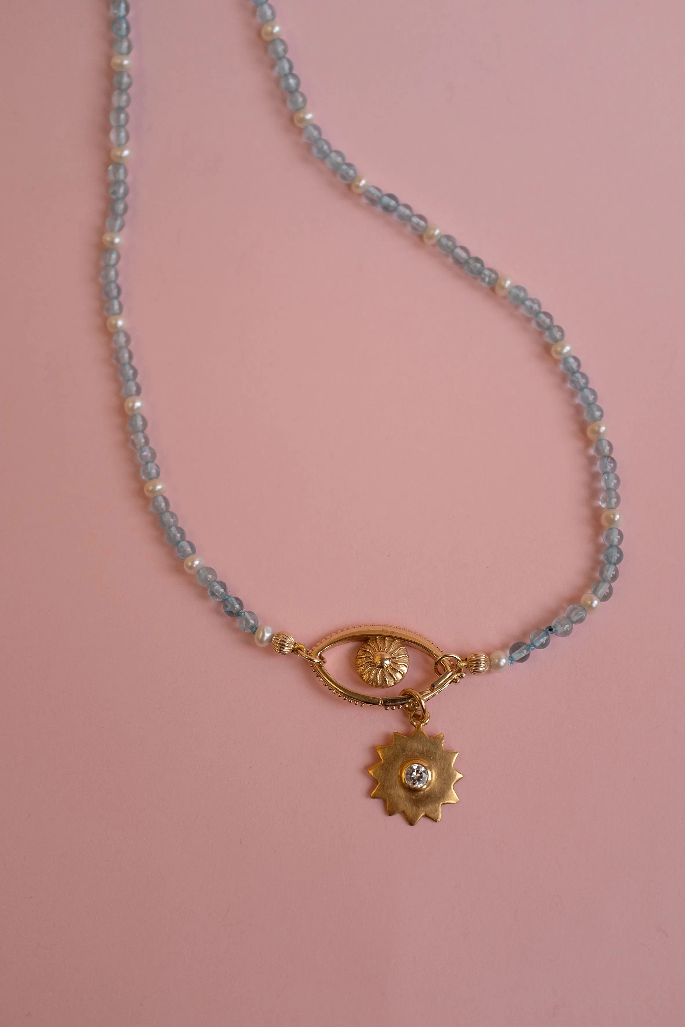 Topaz Pearl Necklace