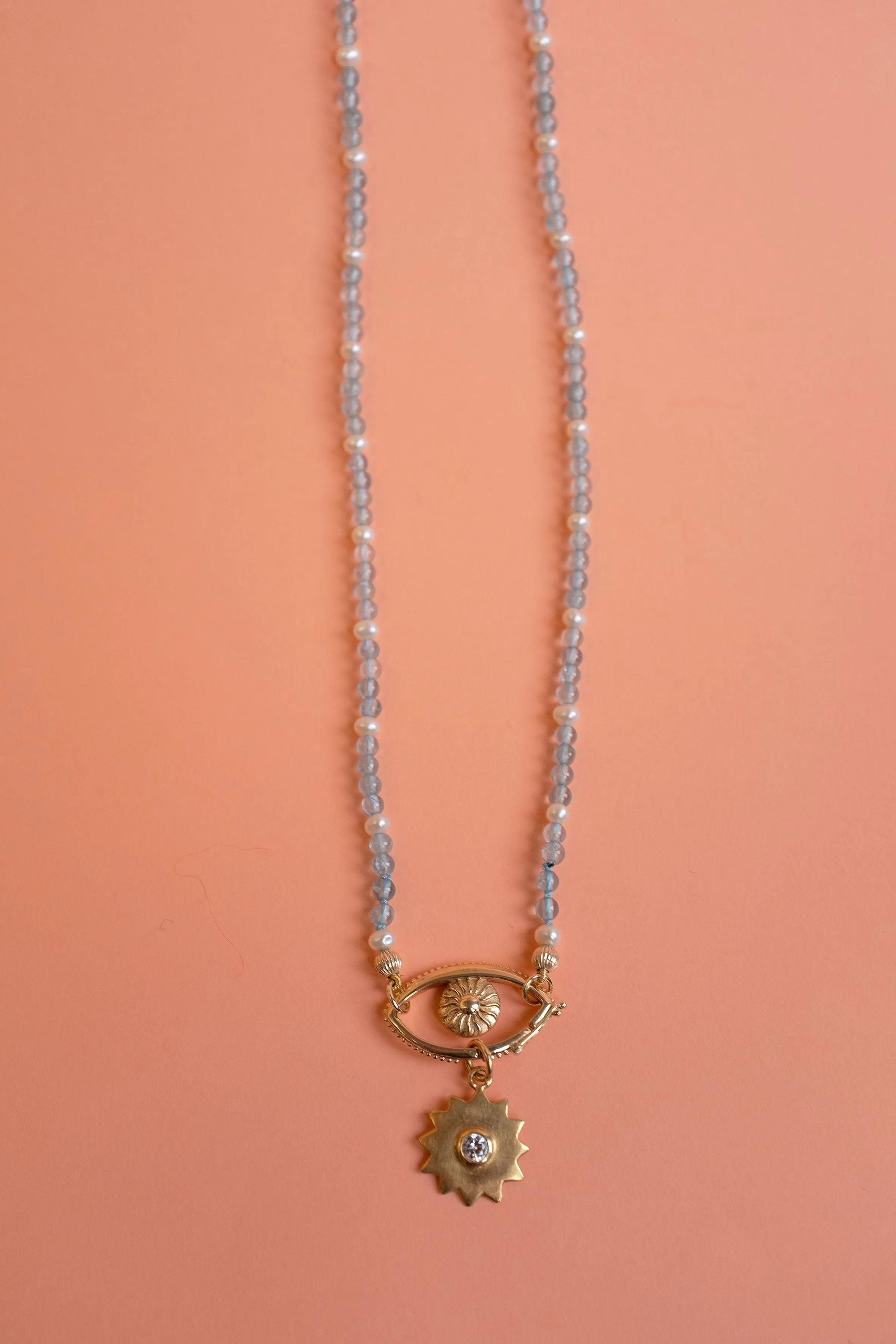 Topaz Pearl Necklace