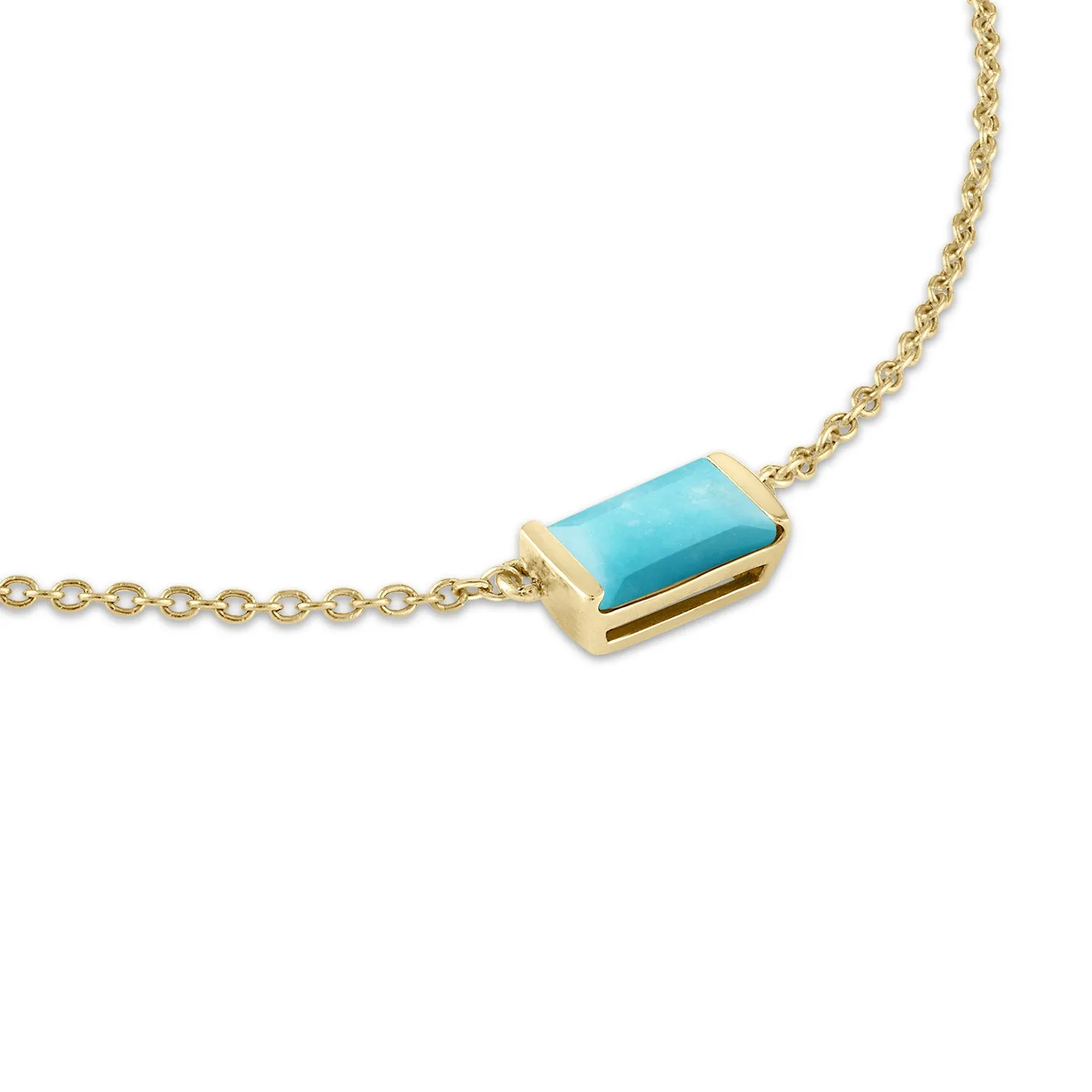 Turquoise Bonbon Necklace, east-west