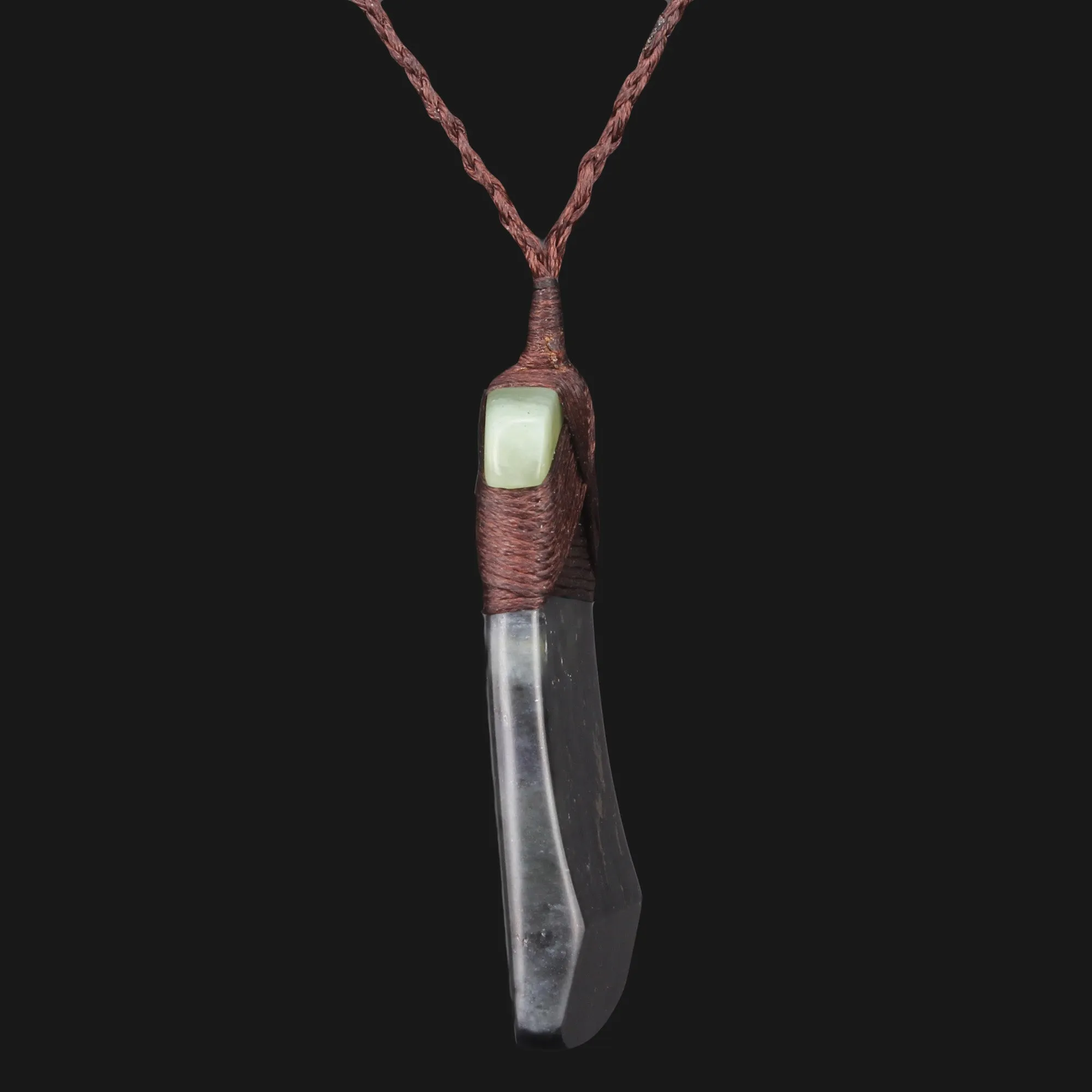 Unique Hand-Carved Maori Toki Pendant Necklace from Natural Jade - Timeless Design and Elegant Craftsmanship Perfect Gift for Jewelry Lovers
