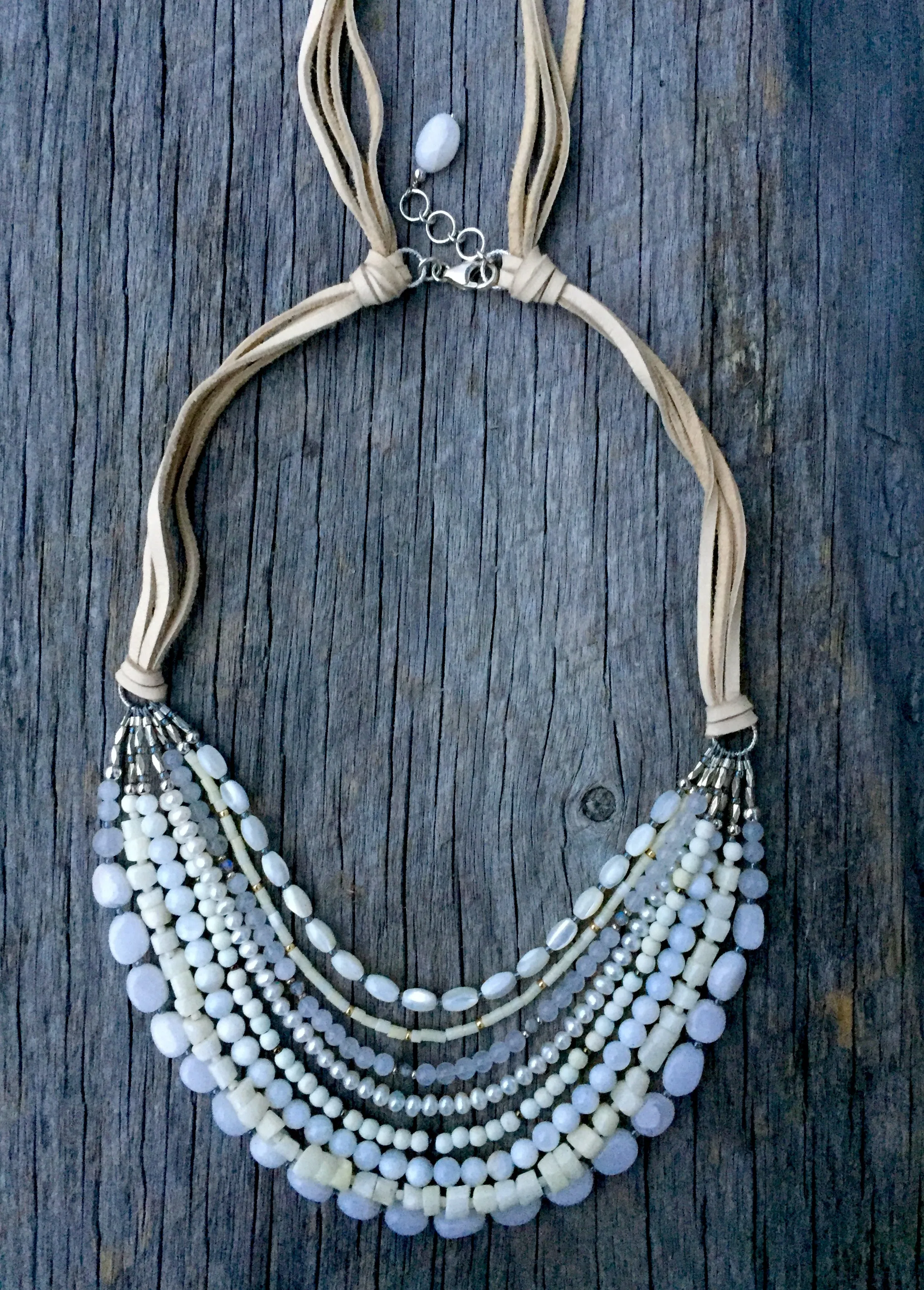 White Gemstone Erica Necklace