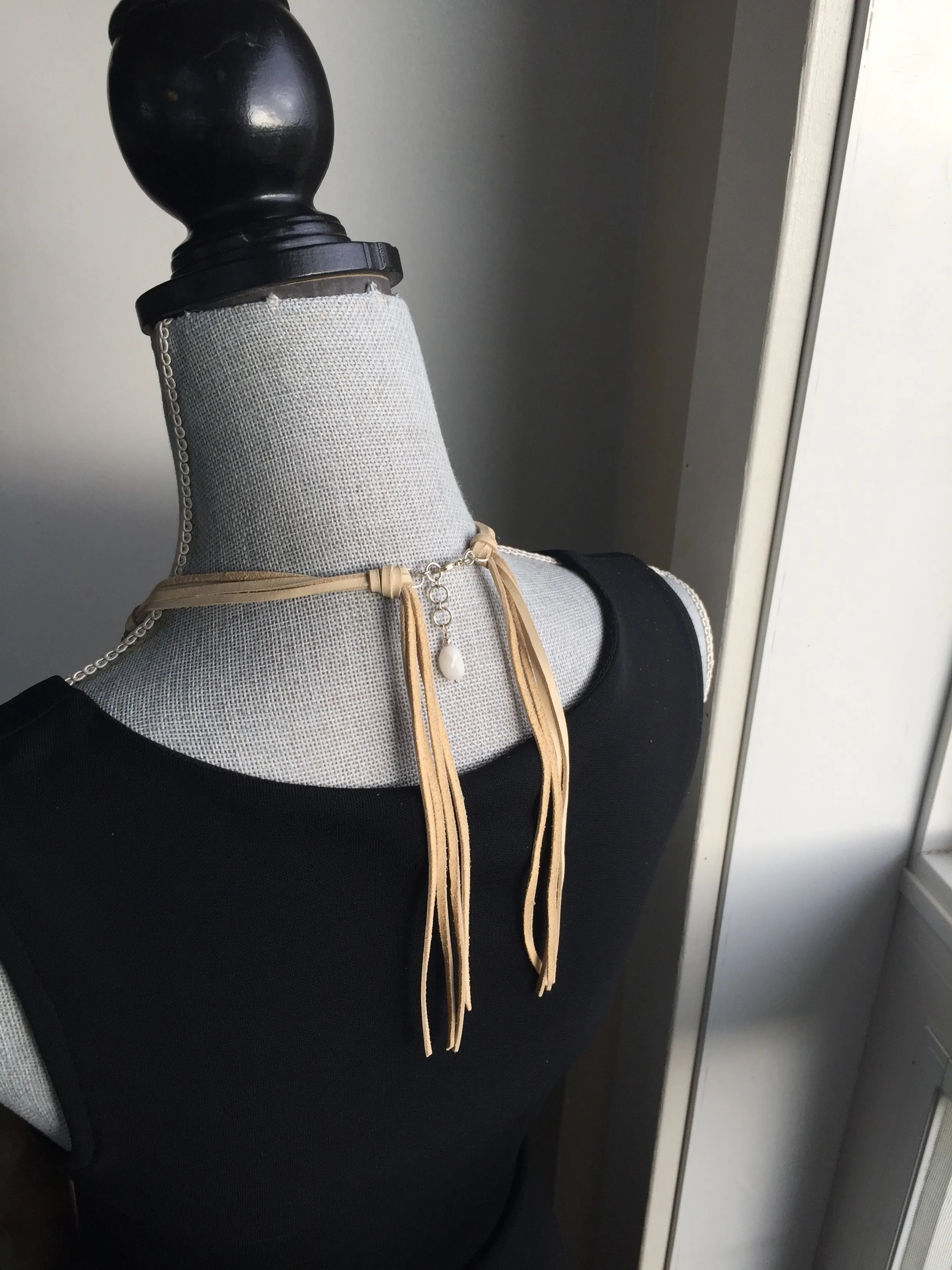 White Gemstone Erica Necklace